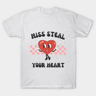 "Miss Steal", a cartoon character with blinking eyes T-Shirt